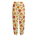Maple And Oak Pattern Print Fleece Lined Knit Pants