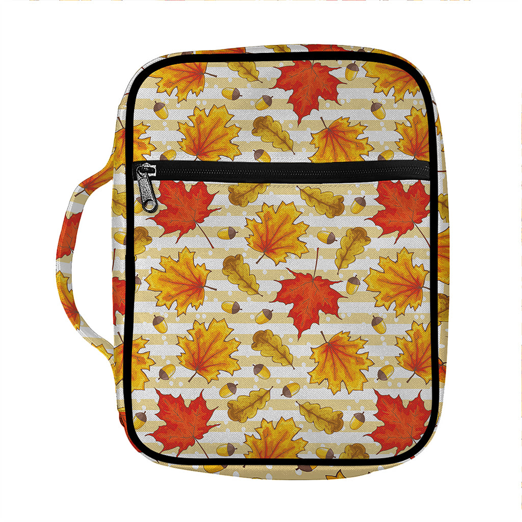 Maple And Oak Pattern Print Front Pocket Bible Bag