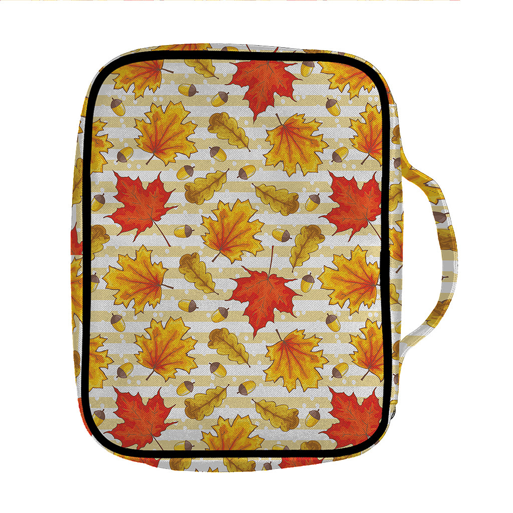 Maple And Oak Pattern Print Front Pocket Bible Bag