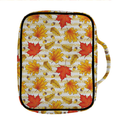 Maple And Oak Pattern Print Front Pocket Bible Bag
