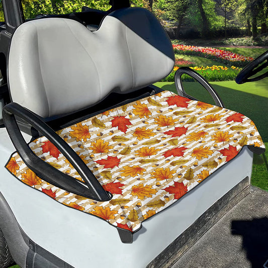 Maple And Oak Pattern Print Golf Cart Seat Cover
