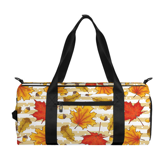 Maple And Oak Pattern Print Gym Bag