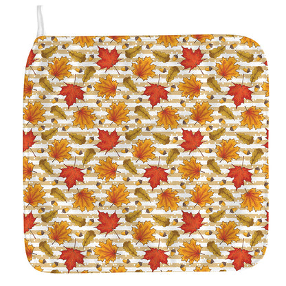 Maple And Oak Pattern Print Hand Towel