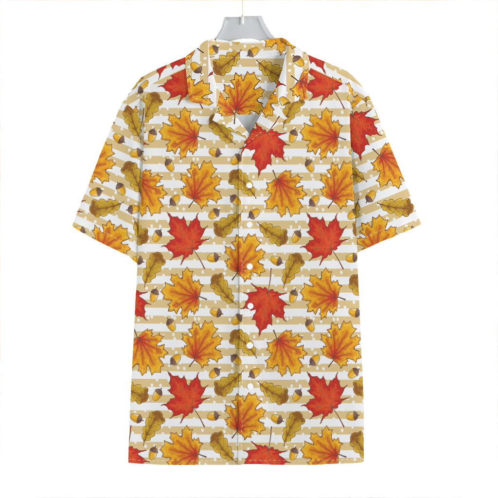Maple And Oak Pattern Print Hawaiian Shirt