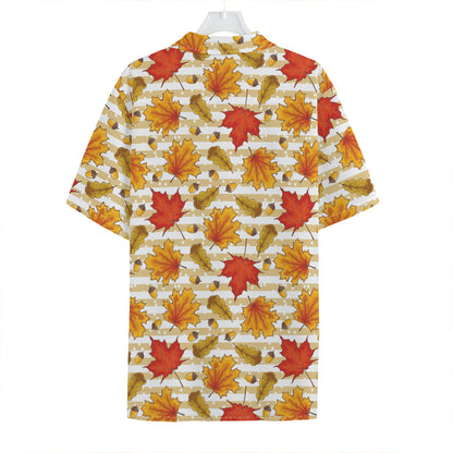 Maple And Oak Pattern Print Hawaiian Shirt