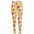 Maple And Oak Pattern Print High-Waisted Pocket Leggings