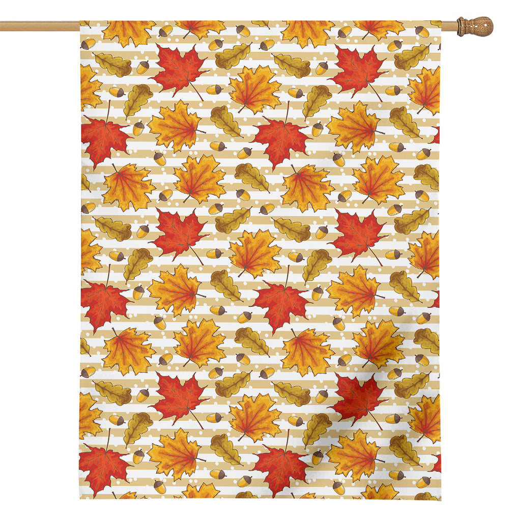 Maple And Oak Pattern Print House Flag