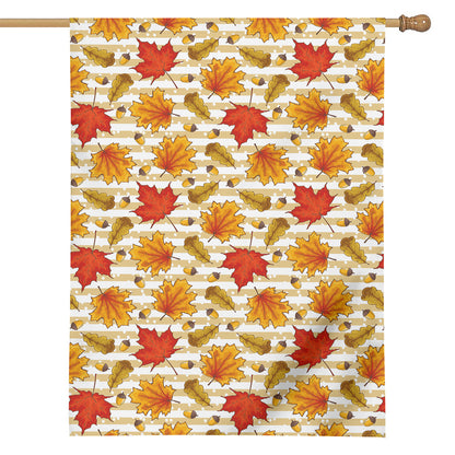 Maple And Oak Pattern Print House Flag