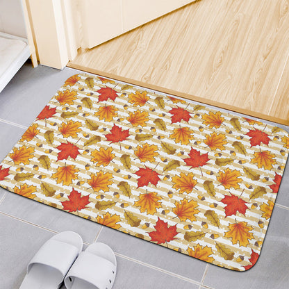 Maple And Oak Pattern Print Indoor Door Mat