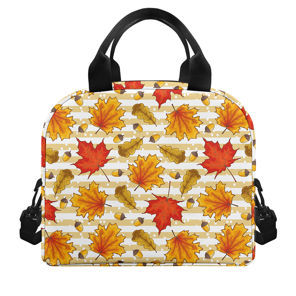 Maple And Oak Pattern Print Insulated Lunch Bag