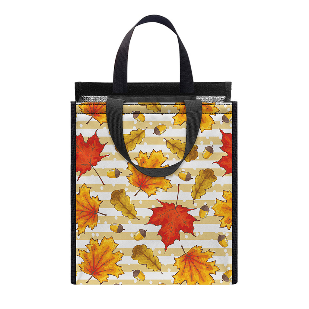 Maple And Oak Pattern Print Insulated Lunch Tote