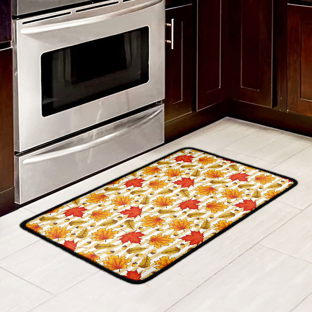 Maple And Oak Pattern Print Kitchen Mat