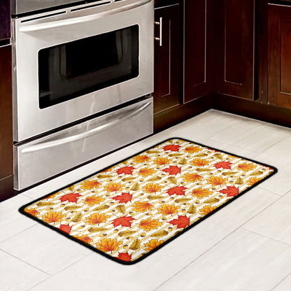 Maple And Oak Pattern Print Kitchen Mat