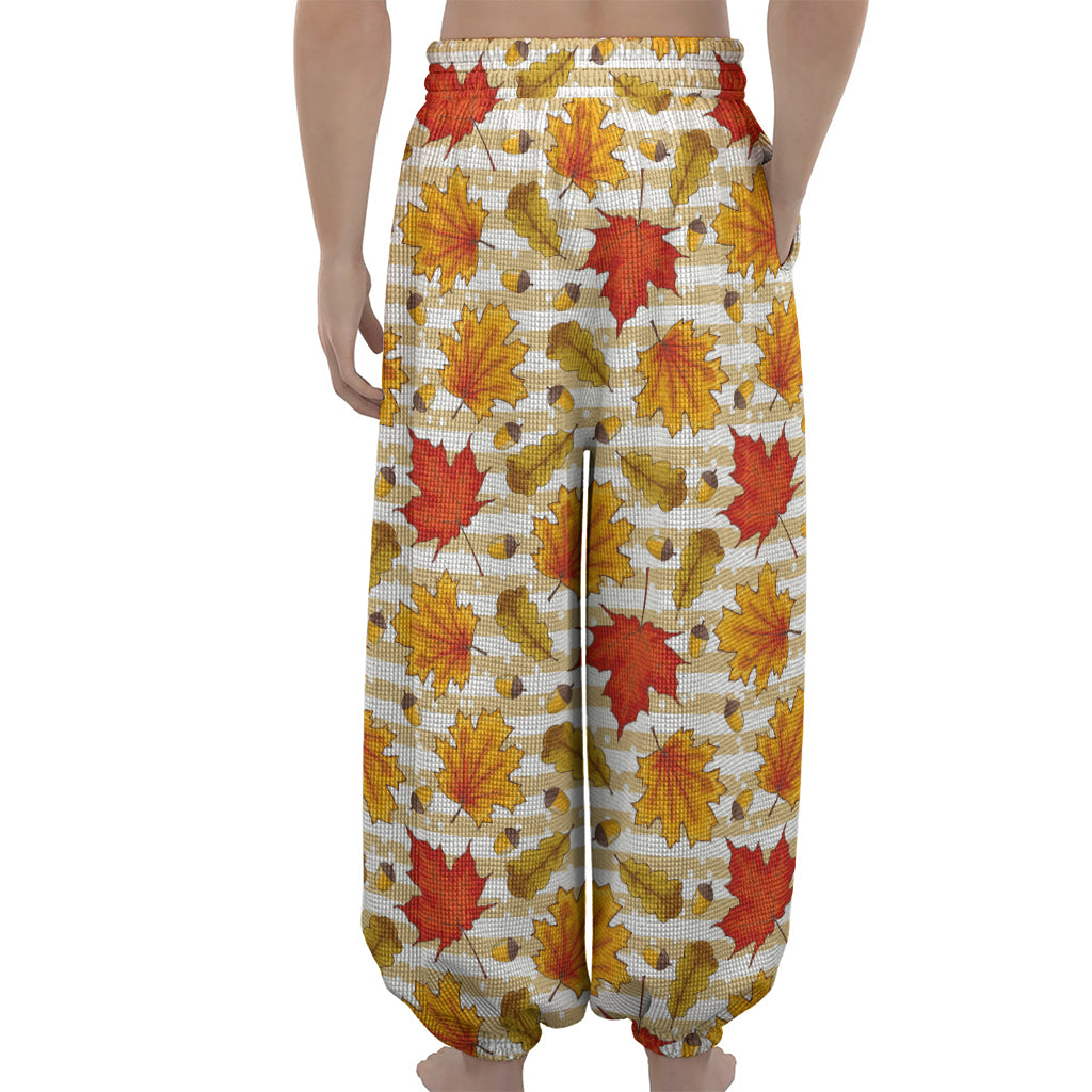 Maple And Oak Pattern Print Lantern Pants