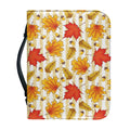 Maple And Oak Pattern Print Leather Bible Cover