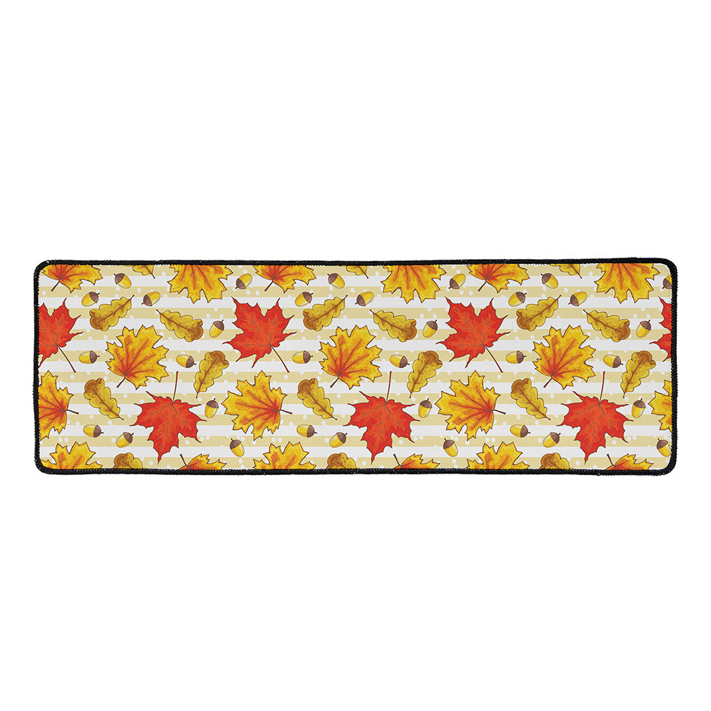 Maple And Oak Pattern Print Long Kitchen Mat