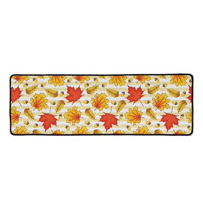Maple And Oak Pattern Print Long Kitchen Mat