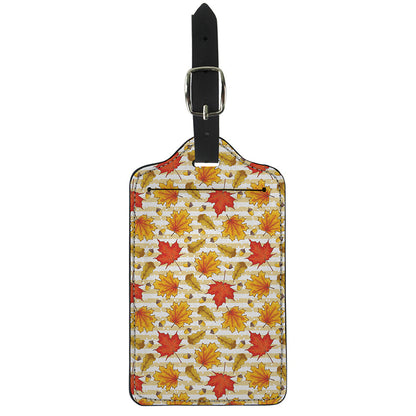 Maple And Oak Pattern Print Luggage Tag