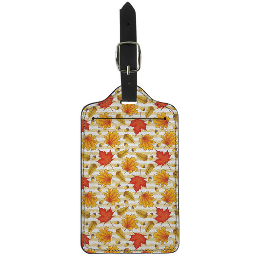 Maple And Oak Pattern Print Luggage Tag