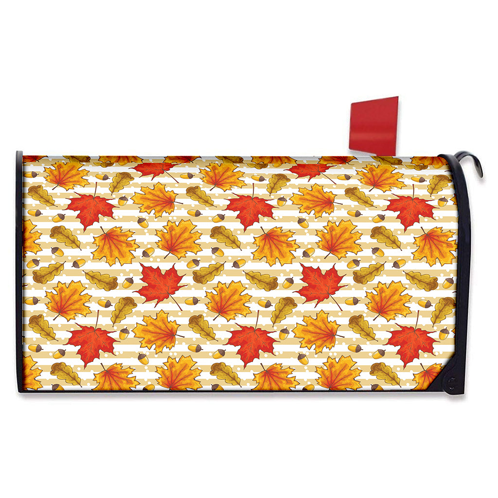 Maple And Oak Pattern Print Mailbox Cover