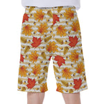 Maple And Oak Pattern Print Men's Beach Shorts