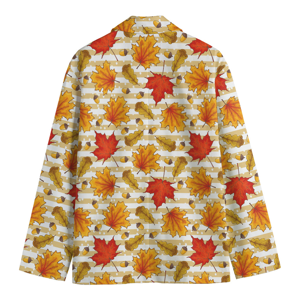 Maple And Oak Pattern Print Men's Blazer