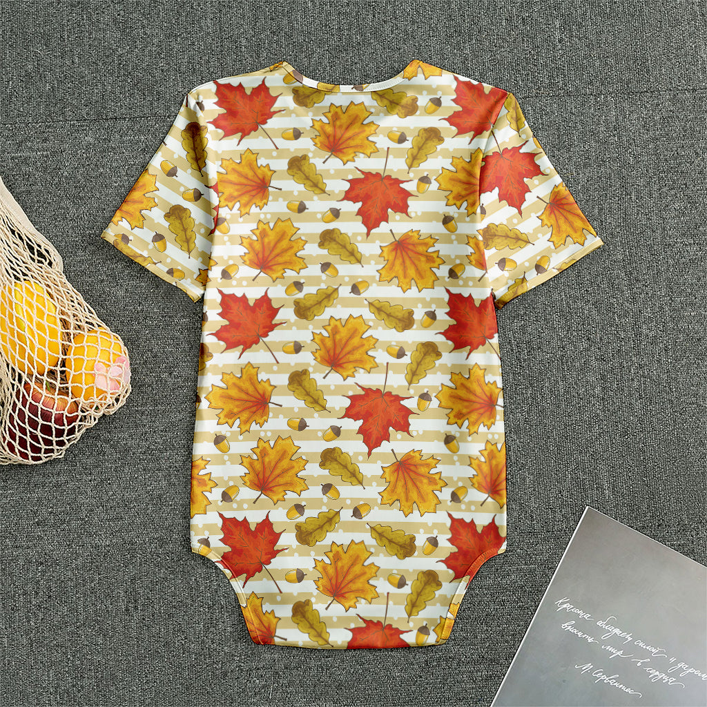 Maple And Oak Pattern Print Men's Bodysuit