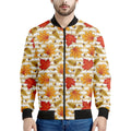 Maple And Oak Pattern Print Men's Bomber Jacket