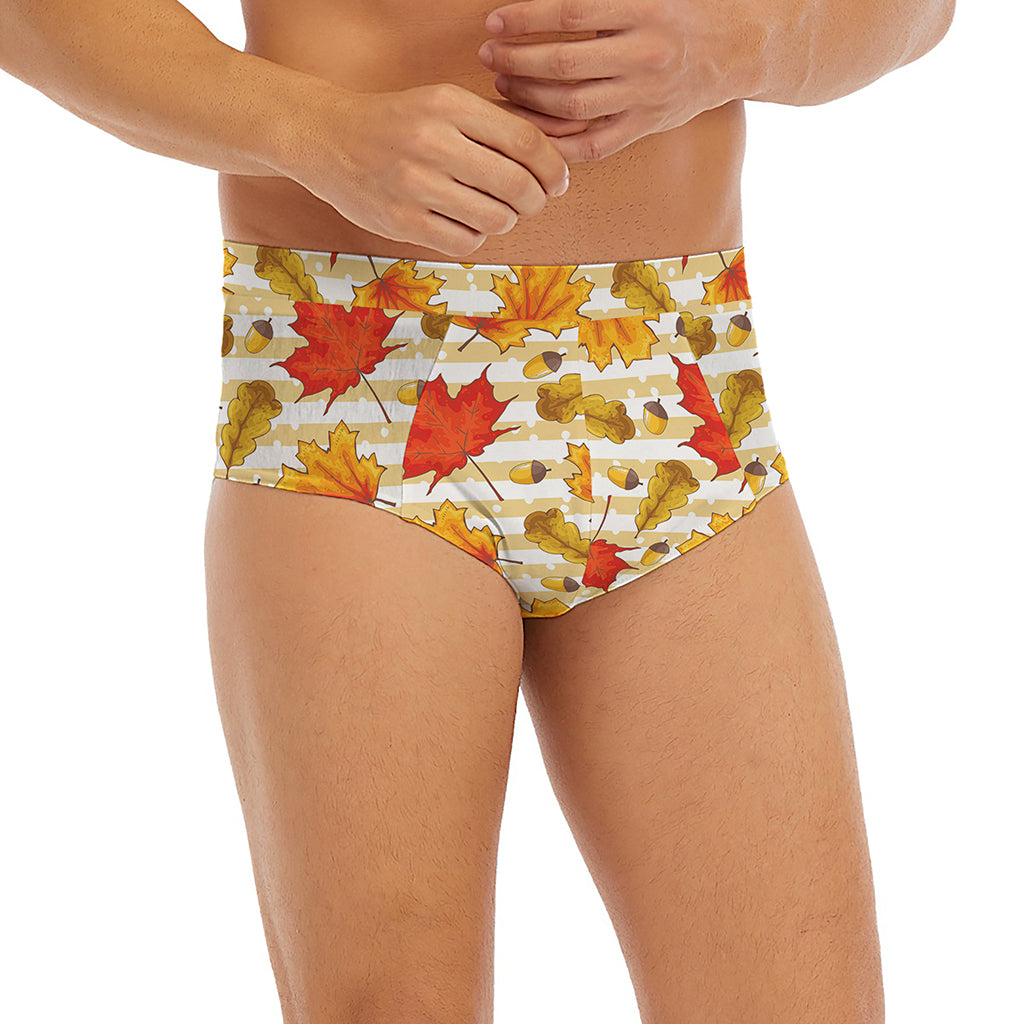 Maple And Oak Pattern Print Men's Briefs