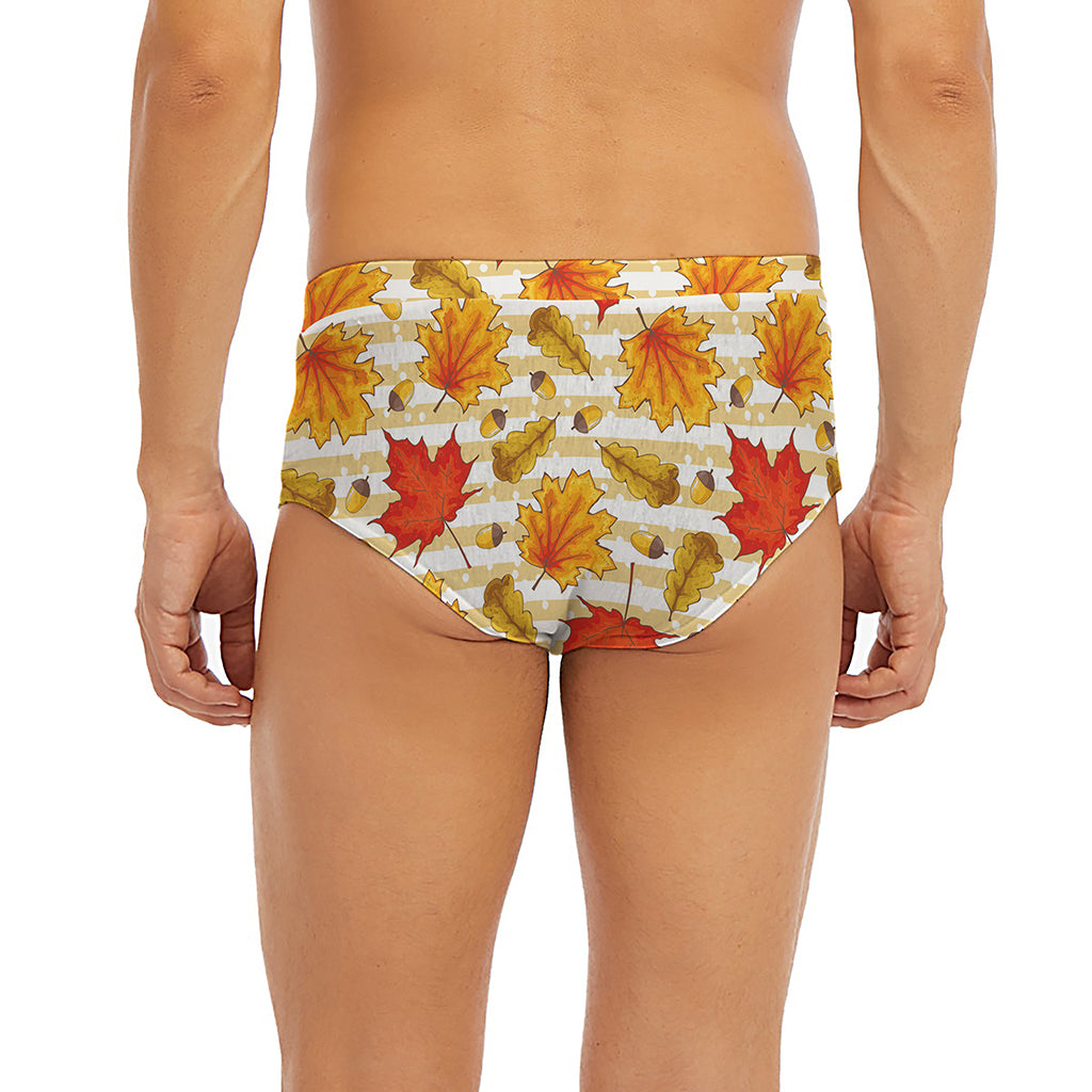Maple And Oak Pattern Print Men's Briefs
