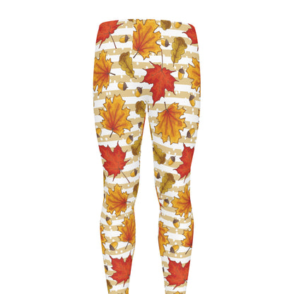 Maple And Oak Pattern Print Men's leggings