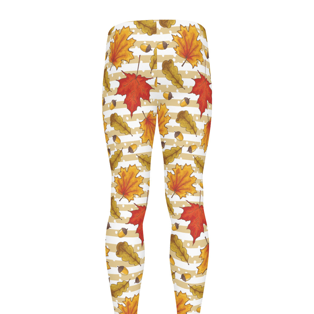 Maple And Oak Pattern Print Men's leggings