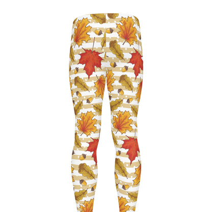Maple And Oak Pattern Print Men's leggings