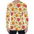Maple And Oak Pattern Print Men's Long Sleeve T-Shirt