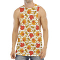 Maple And Oak Pattern Print Men's Muscle Tank Top