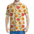 Maple And Oak Pattern Print Men's Polo Shirt