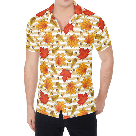 Maple And Oak Pattern Print Men's Shirt