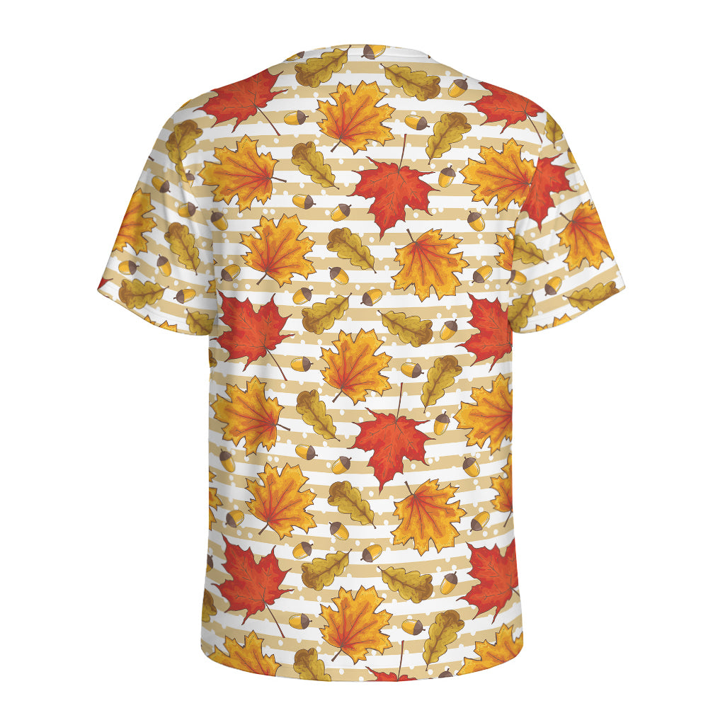 Maple And Oak Pattern Print Men's Sports T-Shirt