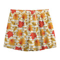 Maple And Oak Pattern Print Mesh Shorts