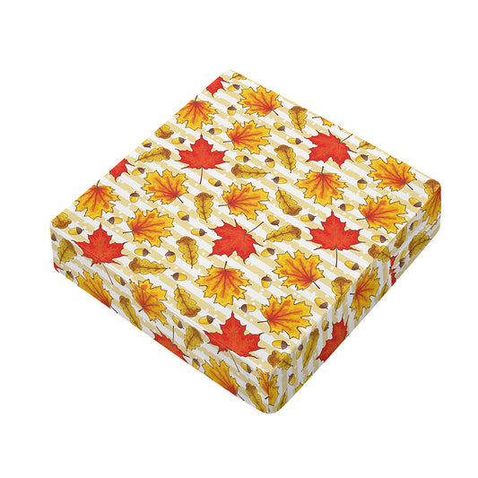 Maple And Oak Pattern Print Outdoor Seat Cushion Cover