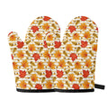 Maple And Oak Pattern Print Oven Mitts