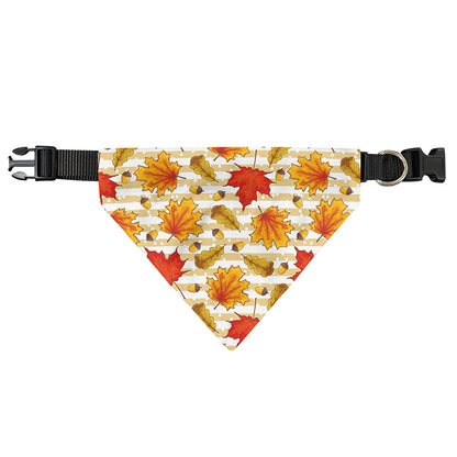 Maple And Oak Pattern Print Over The Collar Dog Bandana