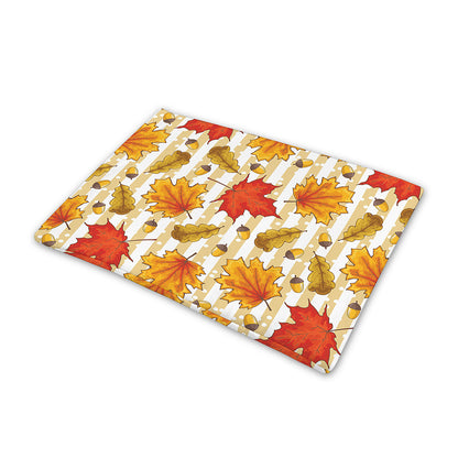 Maple And Oak Pattern Print Pet Cooling Mat Cover