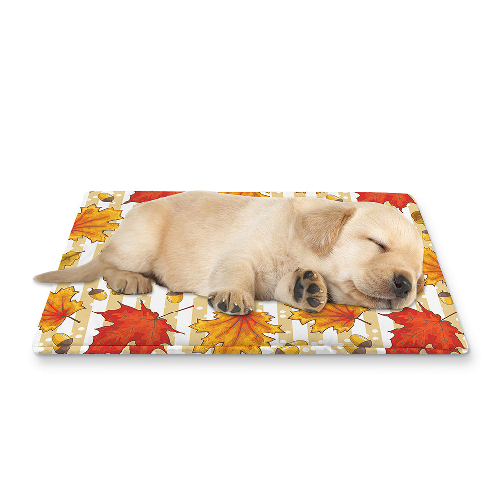 Maple And Oak Pattern Print Pet Cooling Mat Cover