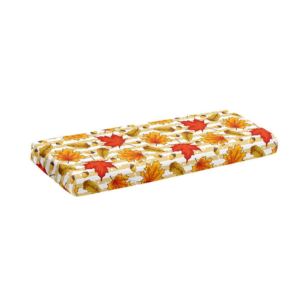 Maple And Oak Pattern Print Piano Keyboard Cover