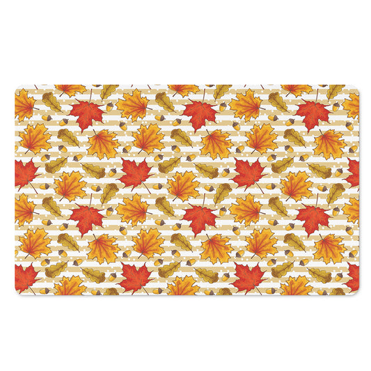 Maple And Oak Pattern Print Polyester Doormat