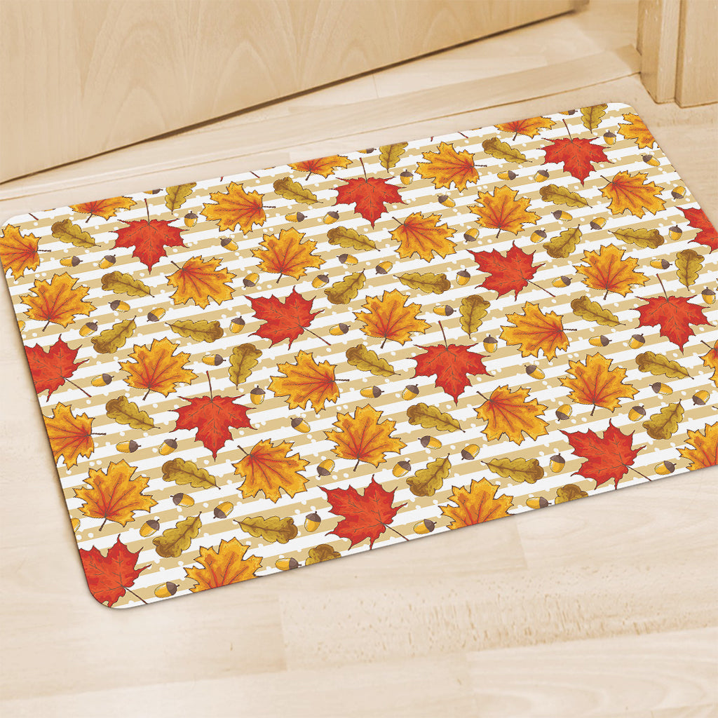 Maple And Oak Pattern Print Polyester Doormat