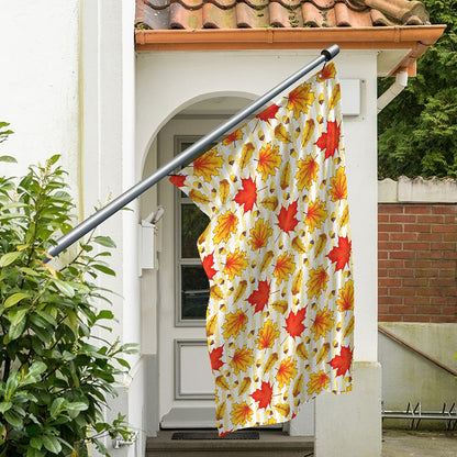 Maple And Oak Pattern Print Polyester Flag
