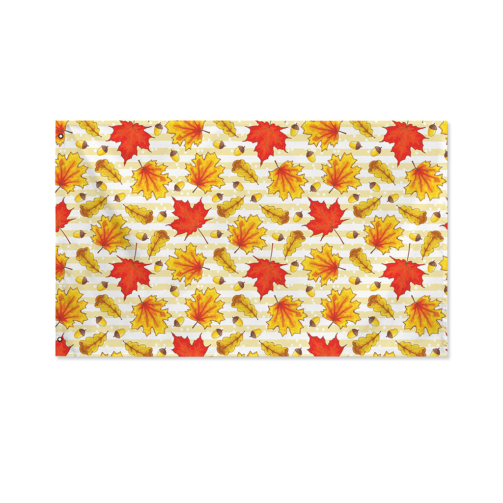 Maple And Oak Pattern Print Polyester Flag