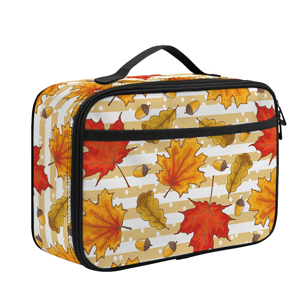 Maple And Oak Pattern Print Portable Lunch Bag